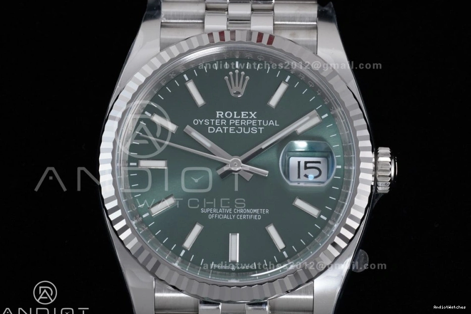 126234 1:1 SH Bracelet Steel 904L Best 564 Green Soft Stick 36 Dial on DateJust Jubilee Edition Clean 1005